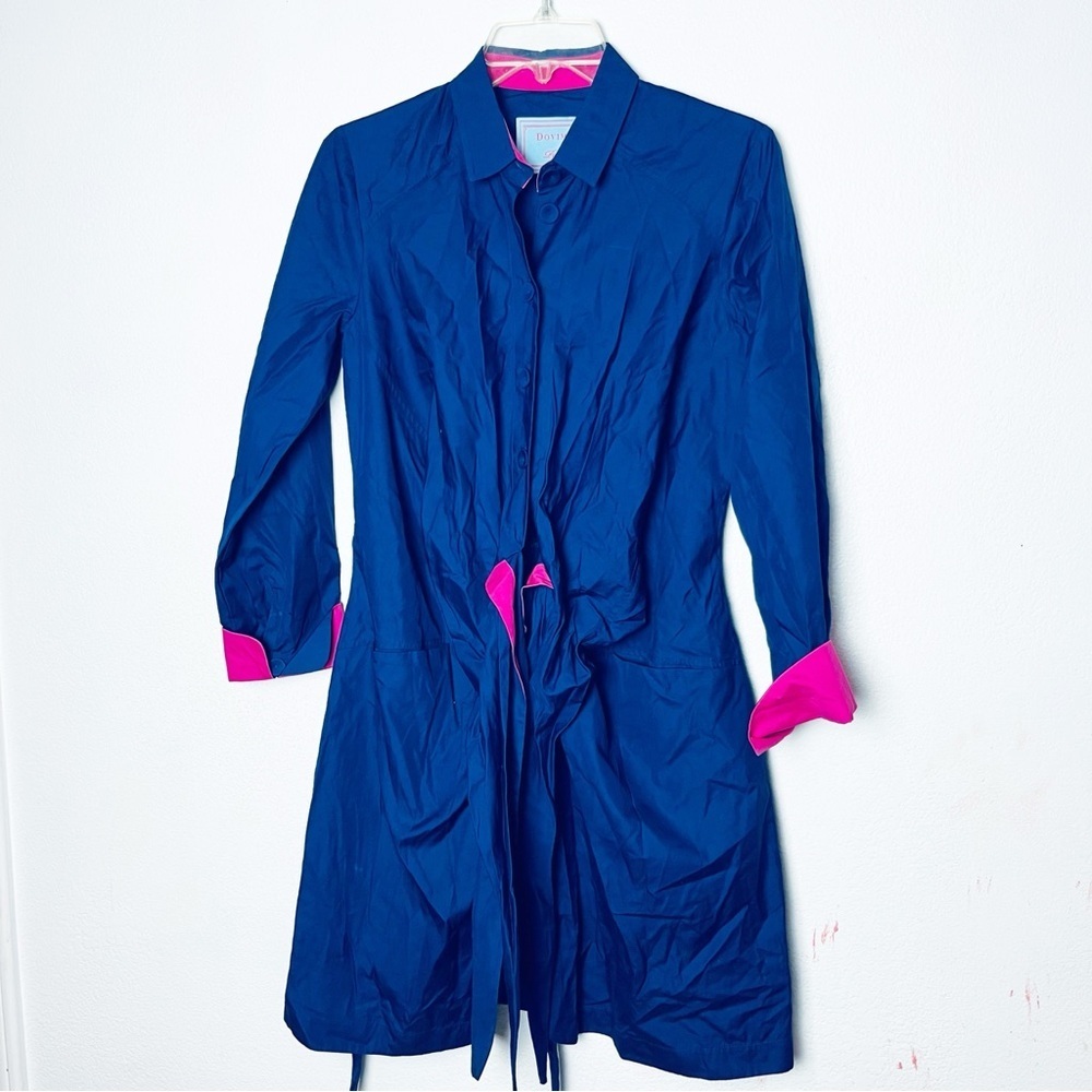Dovima Paris size M blue pink shirt dress